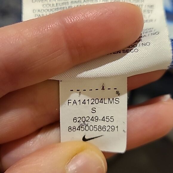 Nike one dri fit recycled polyester stretch blue tye dye athletic capris - Picture 6 of 9